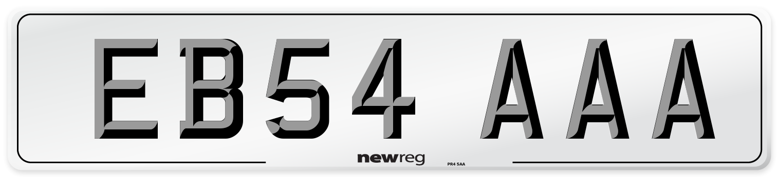 EB54 AAA Number Plate from New Reg